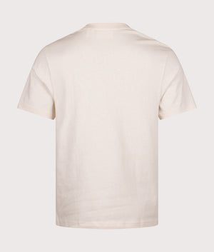 Micro Bee Bird T-Shirt by Axel Arigato in Pale Beige. Short by EQVVS. Back shot.