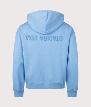 Distort Washed Hoodie by Axel Arigato in Dark cornflower Blue. Shot by EQVVS. Back shot.