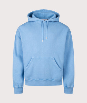 Distort Washed Hoodie by Axel Arigato in Dark cornflower Blue. Shot by EQVVS. Front shot.