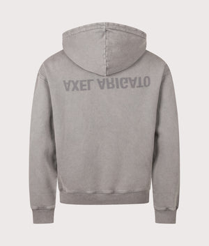 Distort Washed Hoodie by Axel Arigato in Dark Grey. Shot by EQVVS. Back shot.
