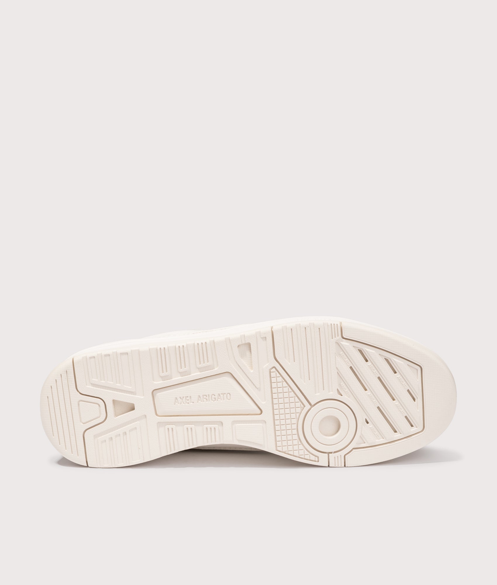 Axel Arigato Clay sneakers in Off White at EQVVS Menswear. Tread shot.