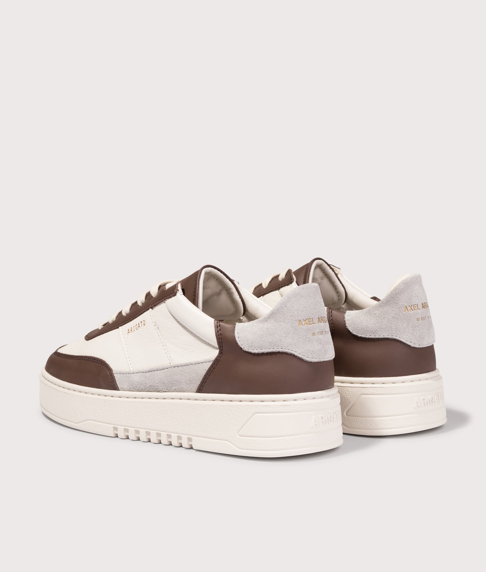 Orbit Vintage Sneakers by Axel Arigato in Orbit Brown. Shot by EQVVS. Back shot.