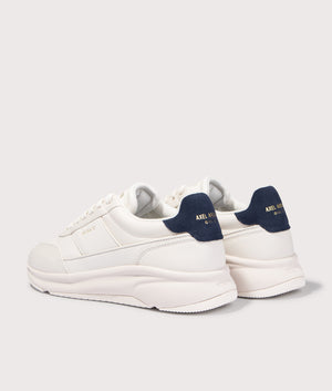 Genesis Neo Leather Runners by Axel Arigato in Off White. Shot by EQVVS. Back shot.