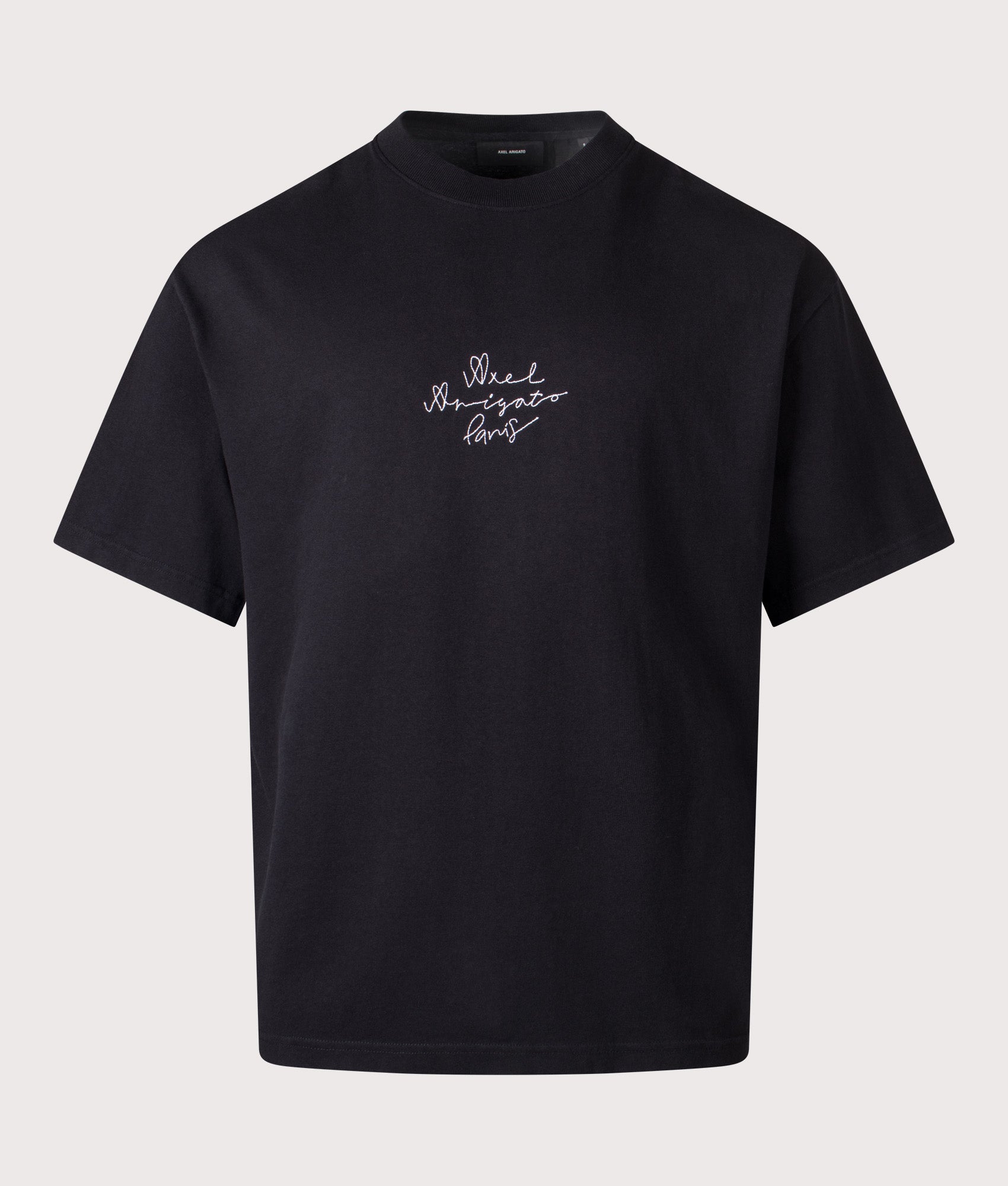 Oversized Fit Paris City T-Shirt in Black | 100% Organic Cotton | Axel Arigato | EQVVS | Front shot 