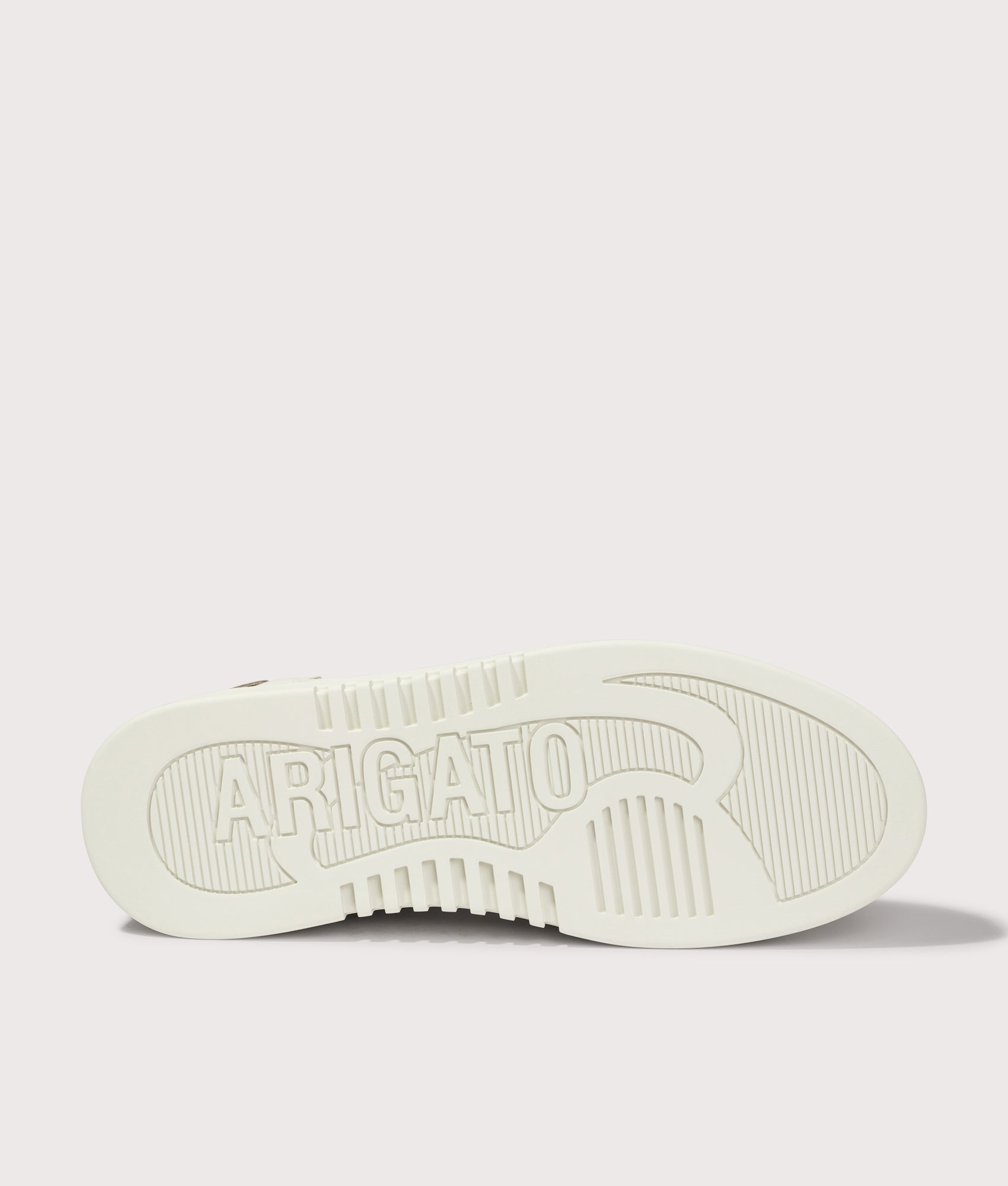 Axel Arigato Orbit Edge sneaker in Light Beige and Light Taupe at EQVVS Menswear. Tread shot.