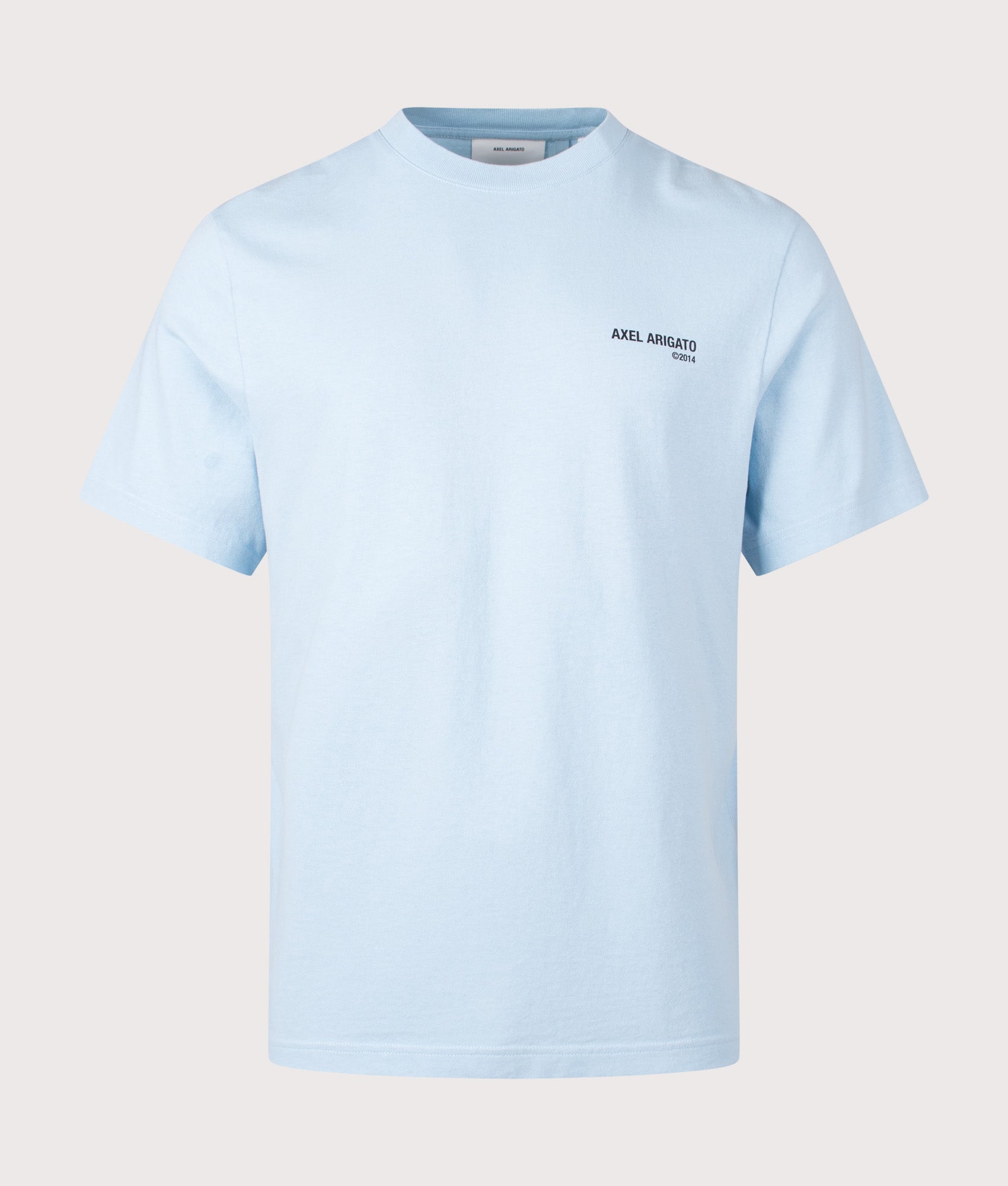 Relaxed Fit Legacy T-Shirt in Powder Blue | 100% Cotton | Axel Arigato | EQVVS | Front shot 