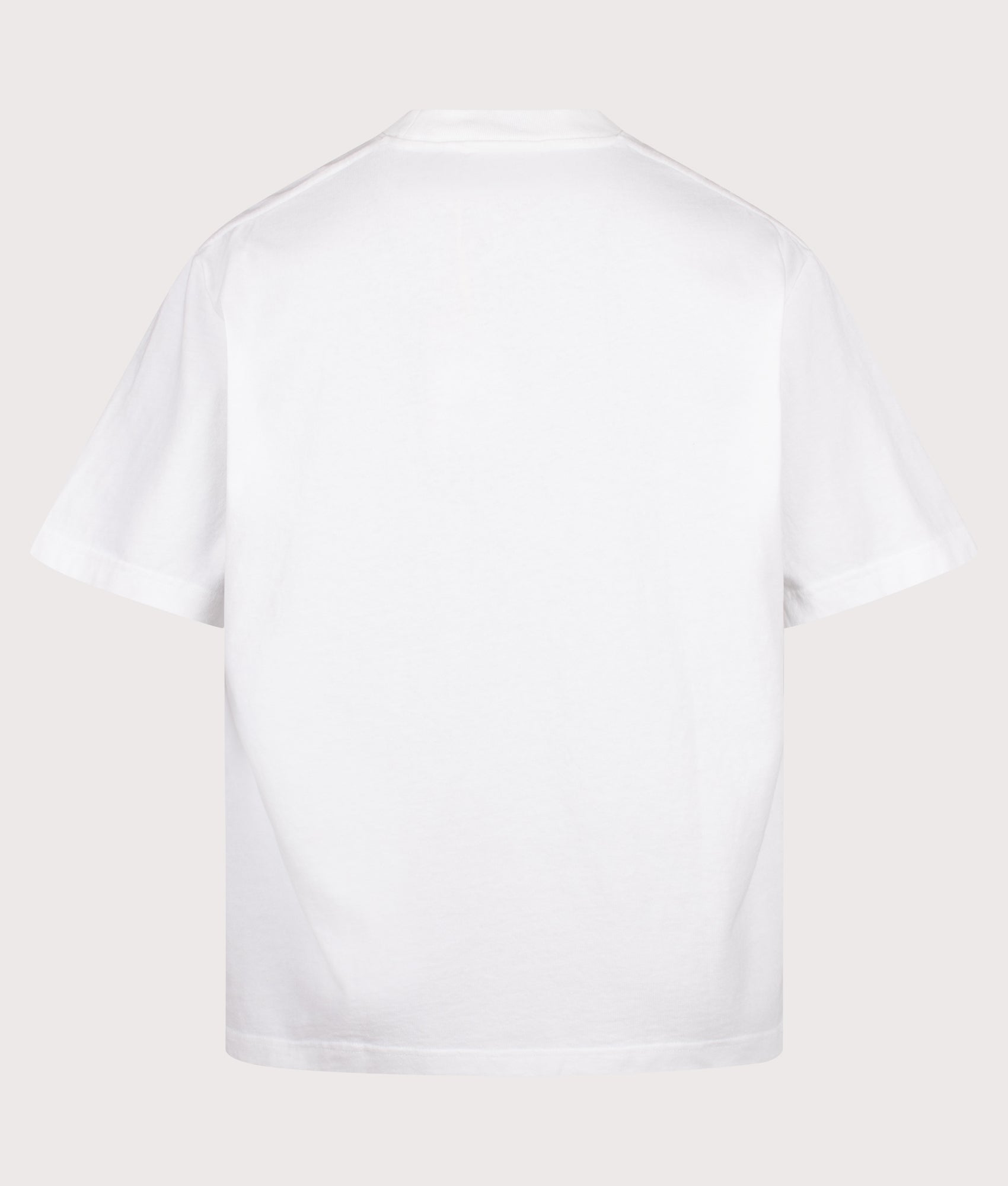 Axel Arigato Oversized Fit Paris Sky T-Shirt in White at EQVVS Menswear. Back shot.