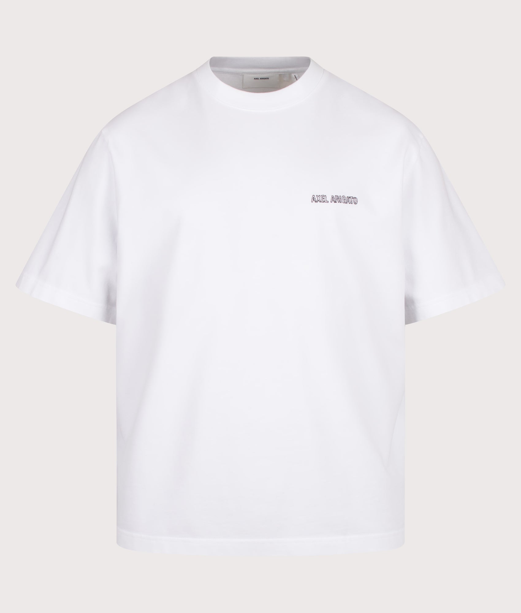Axel Arigato Oversized Fit Forest Sketch T-Shirt in White at EQVVS Menswear. Front shot.