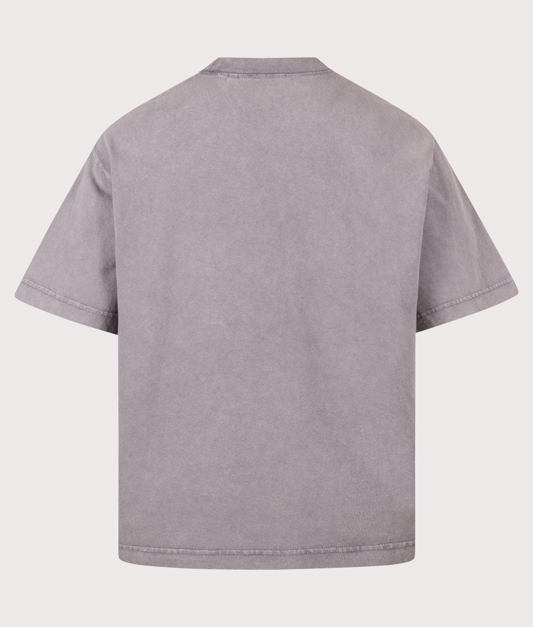 Axel Arigato Oversized Fit Honor Washed T-Shirt in Smoke Grey at EQVVS Menswear. Back shot.