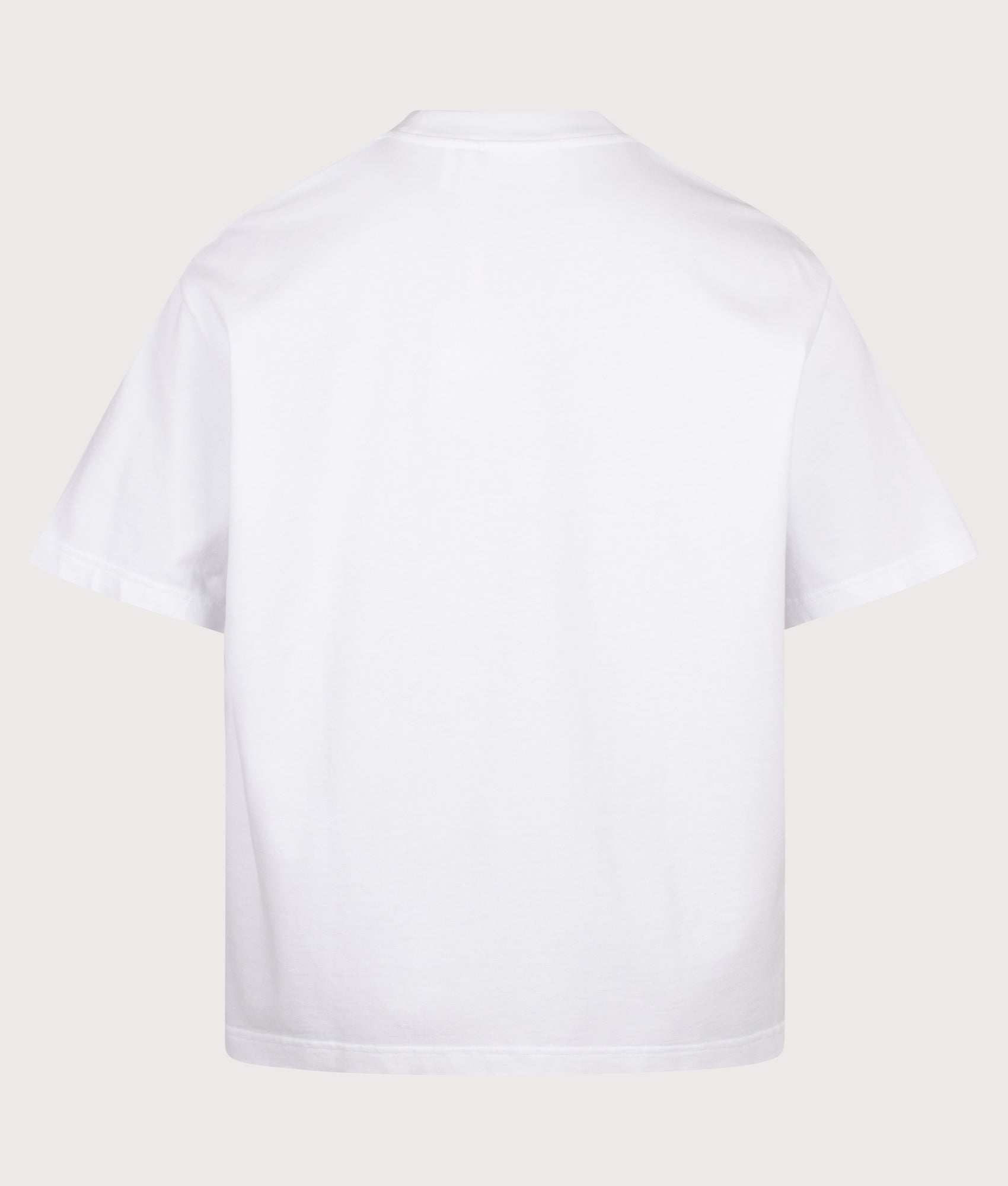 Axel Arigato Oversized Fit Trace T-Shirt in White at EQVVS Menswear. Back shot.