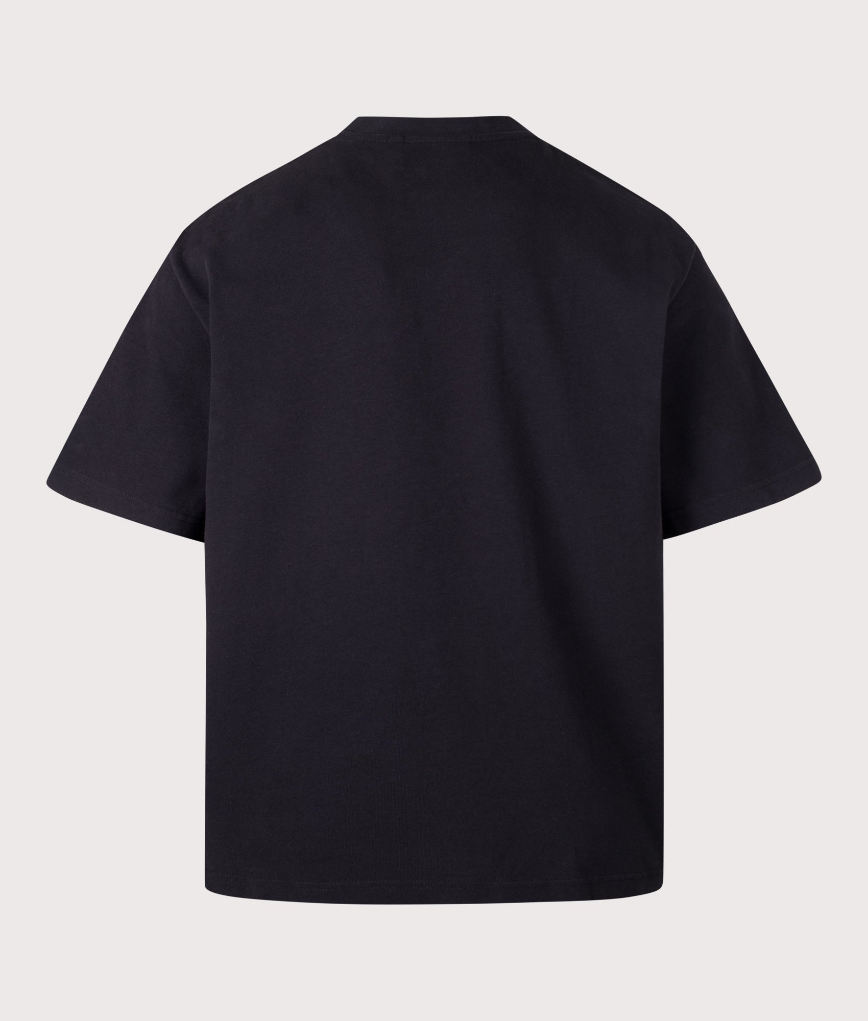 Axel Arigato Oversized Fit Trace T-Shirt in Black at EQVVS Menswear. Back shot.