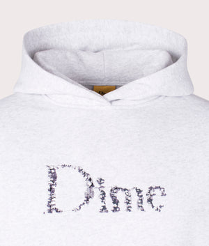 Classic Skull Hoodie in Ash by Dime MTL. EQVVS Detail Shot.