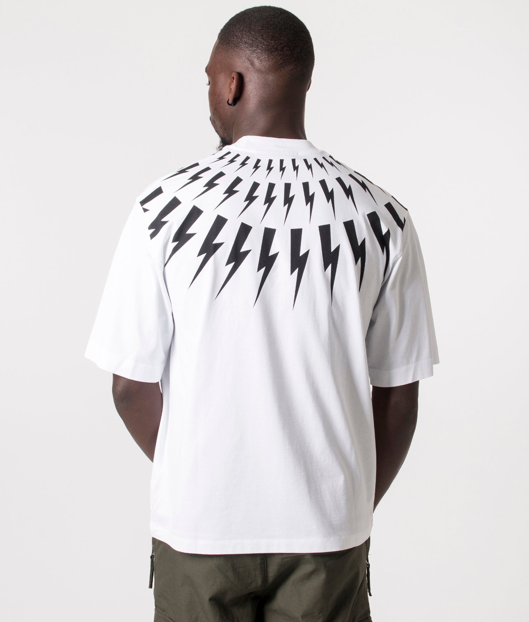 Fair-Isle-Thunderbolt-T-Shirt-White/Black-Neil-Barrett-EQVVS