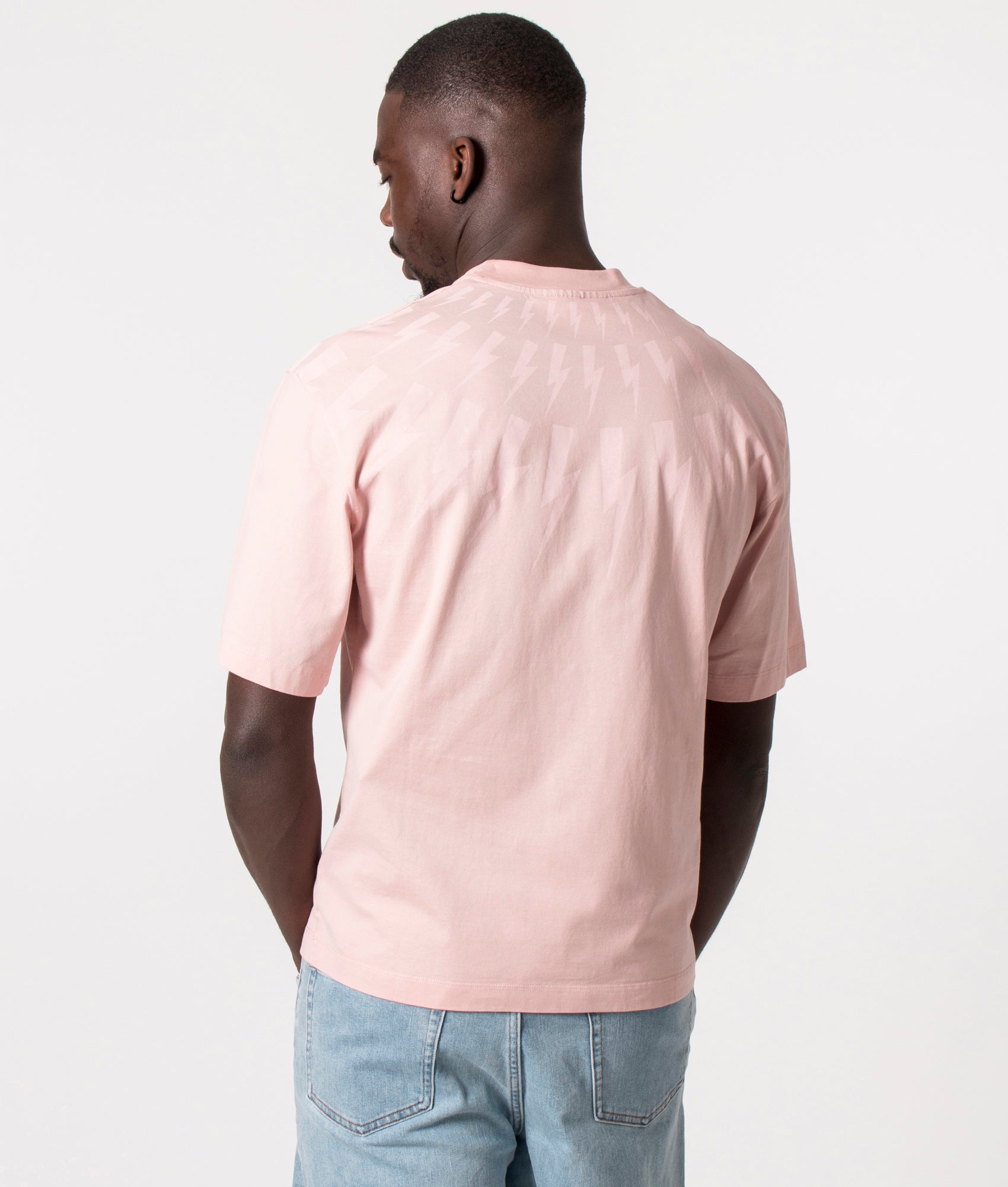 Fair-Isle-Thunderbolt-T-Shirt-Mil-Pink/Pink-Neil-Barrett-EQVVS