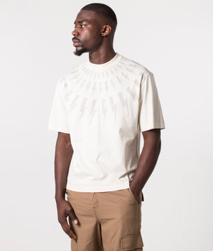 Fair-Isle-Thunderbolt-T-Shirt-Ivory/Dark-Ivory-Neil-Barrett-EQVVS