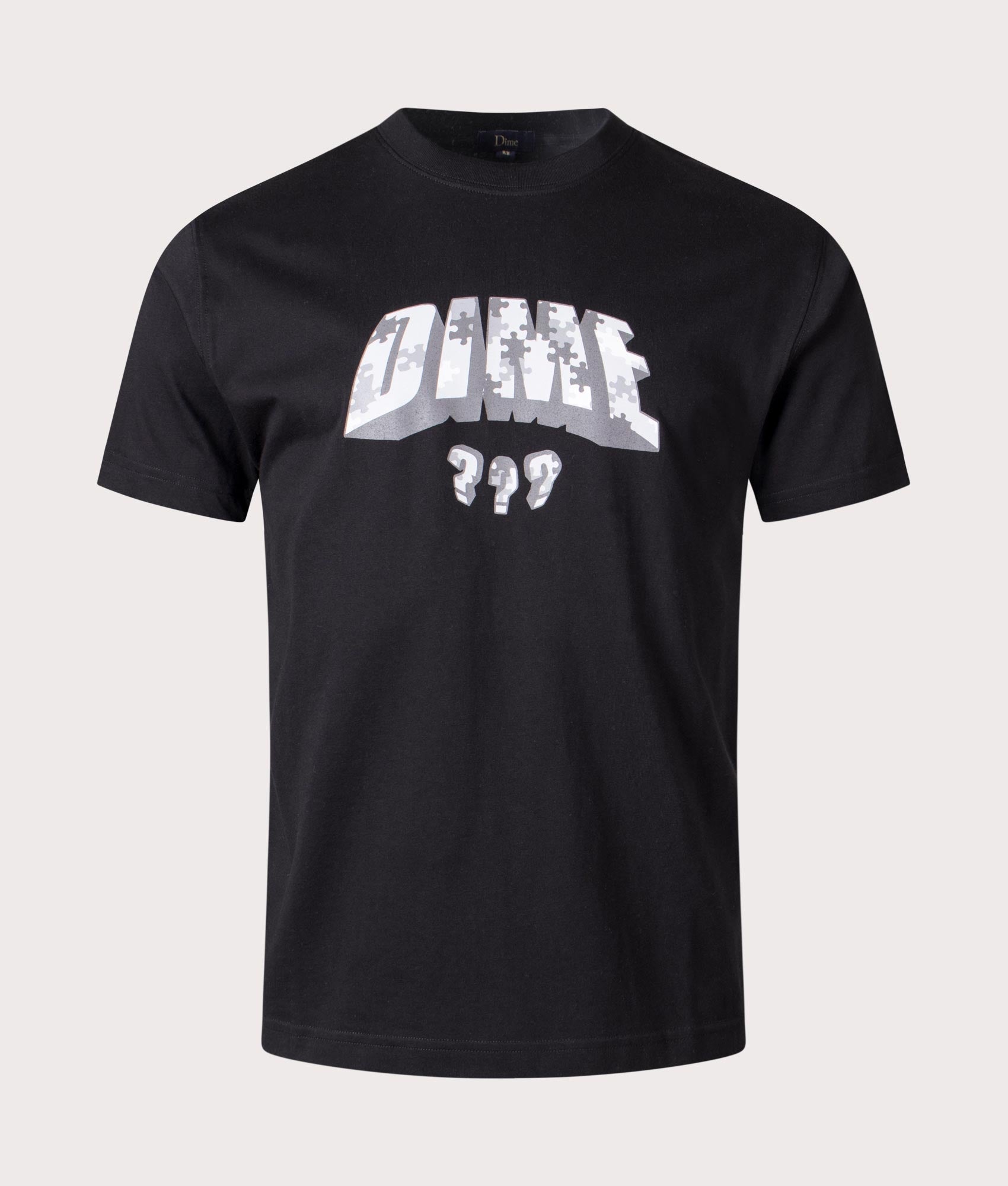 Allstar T-Shirt in Black by Dime MTL. EQVVS Front Angle Shot.