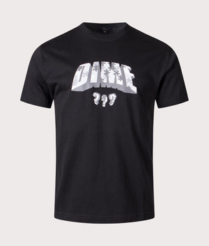 Allstar T-Shirt in Black by Dime MTL. EQVVS Front Angle Shot.