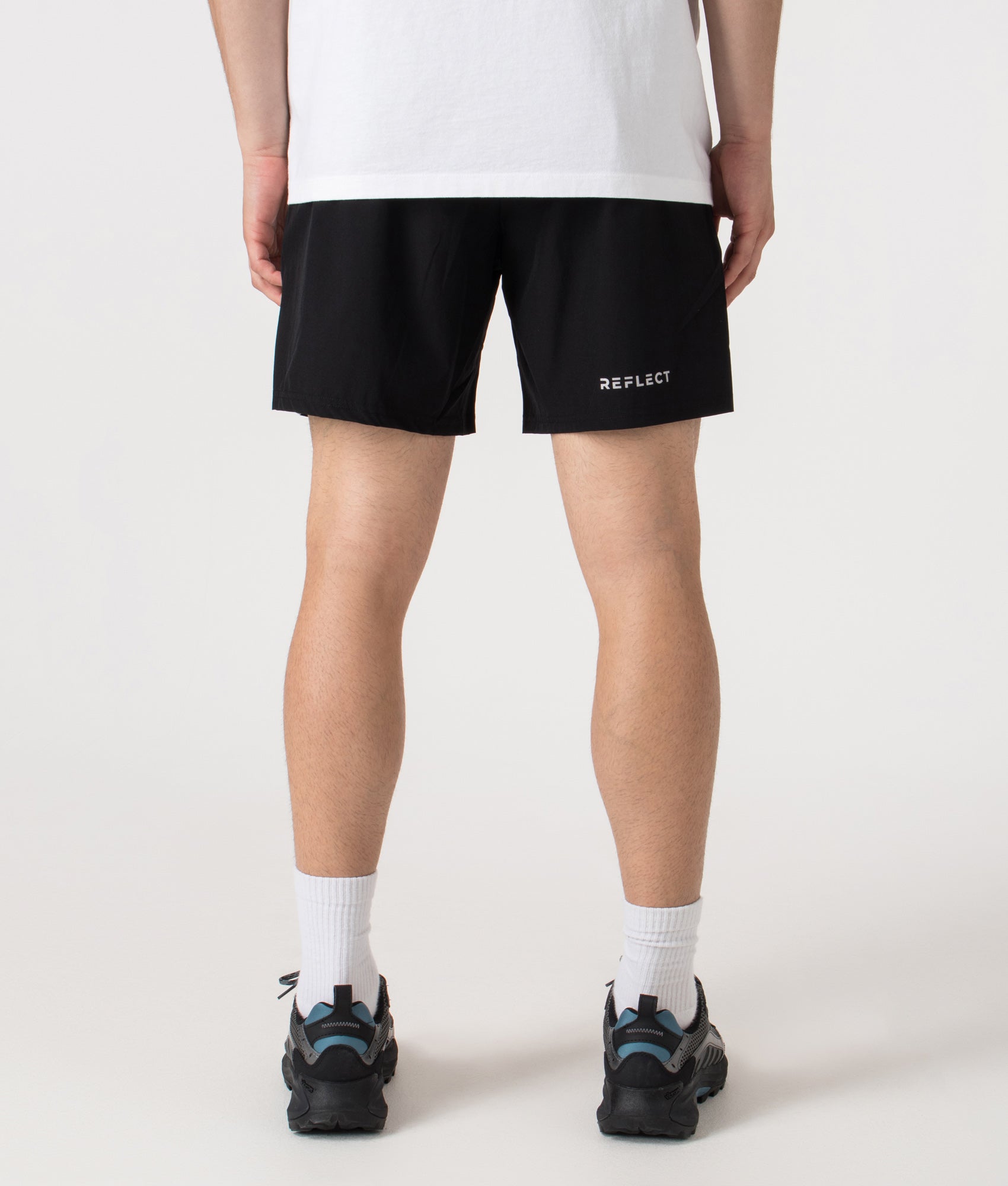Zone Shorts by Reflect in Black/Grey. Shot by EQVVS. Back shot.
