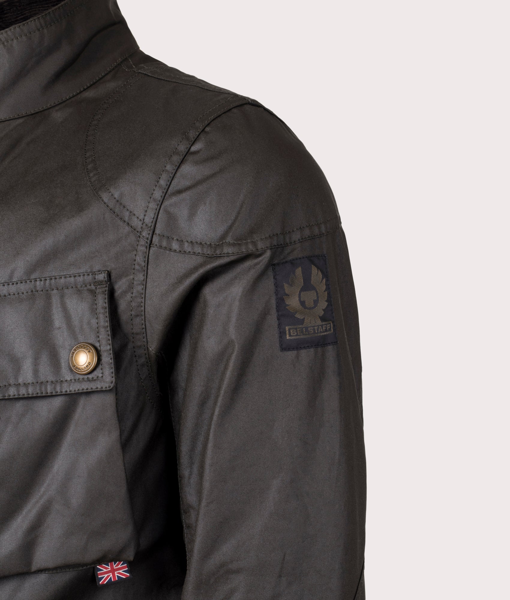 Belstaff Fieldmaster Jacket Faded Detail Front Shot EQVVS