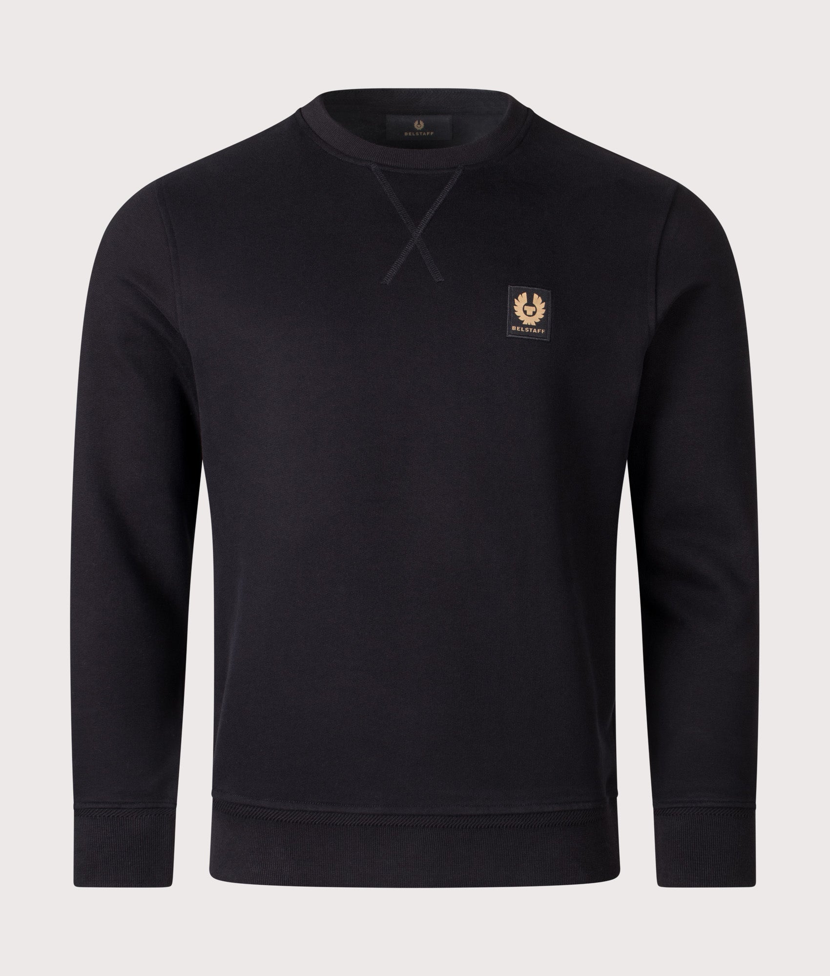 Belstaff Sweatshirt in Black at EQVVS Menswear. Front shot.