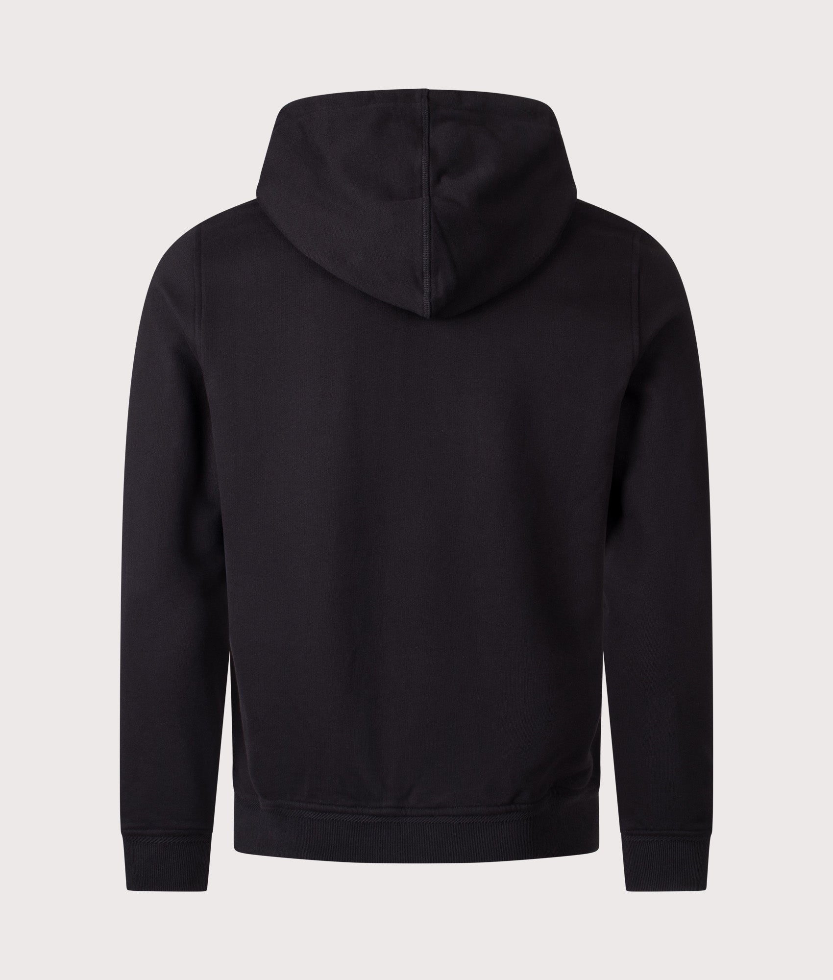 Belstaff Full Zip Hoodie in Black at EQVVS Menswear. Back shot.