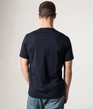 Belstaff T-Shirt in Dark Ink at EQVVS Menswear. Model back shot