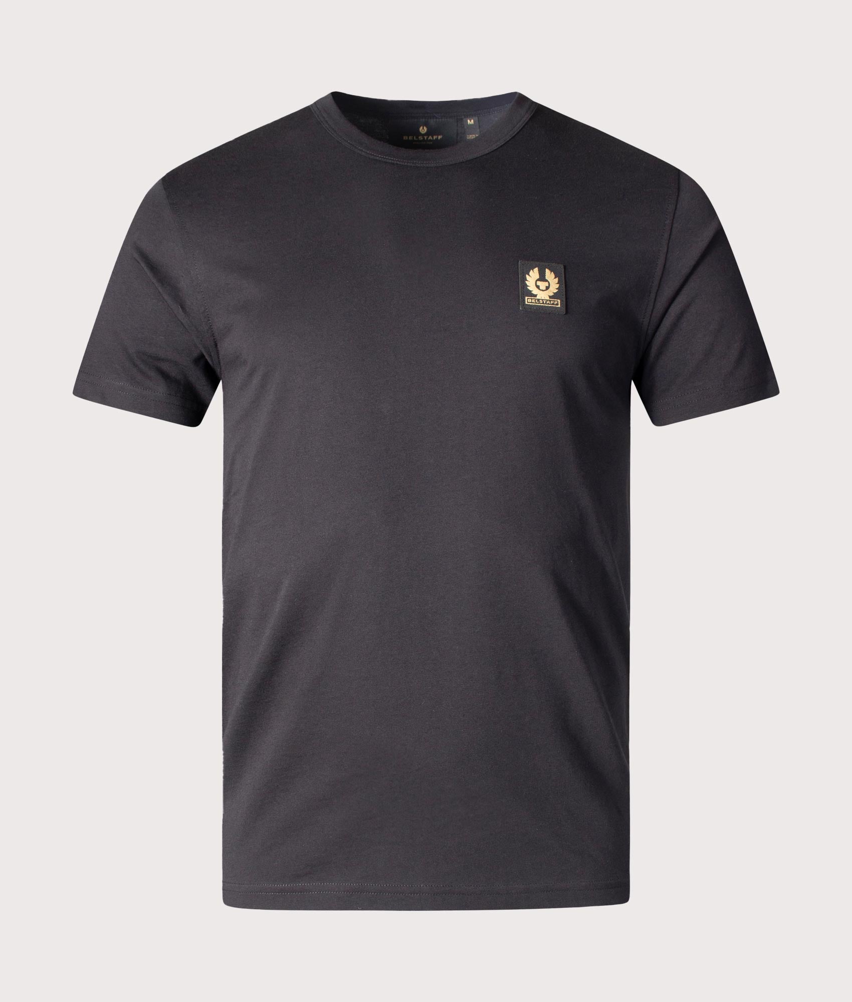 Belstaff T-Shirt in Black at EQVVS Menswear. Front shot.