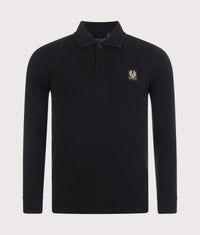 Belstaff Long Sleeve Polo Shirt: Black 