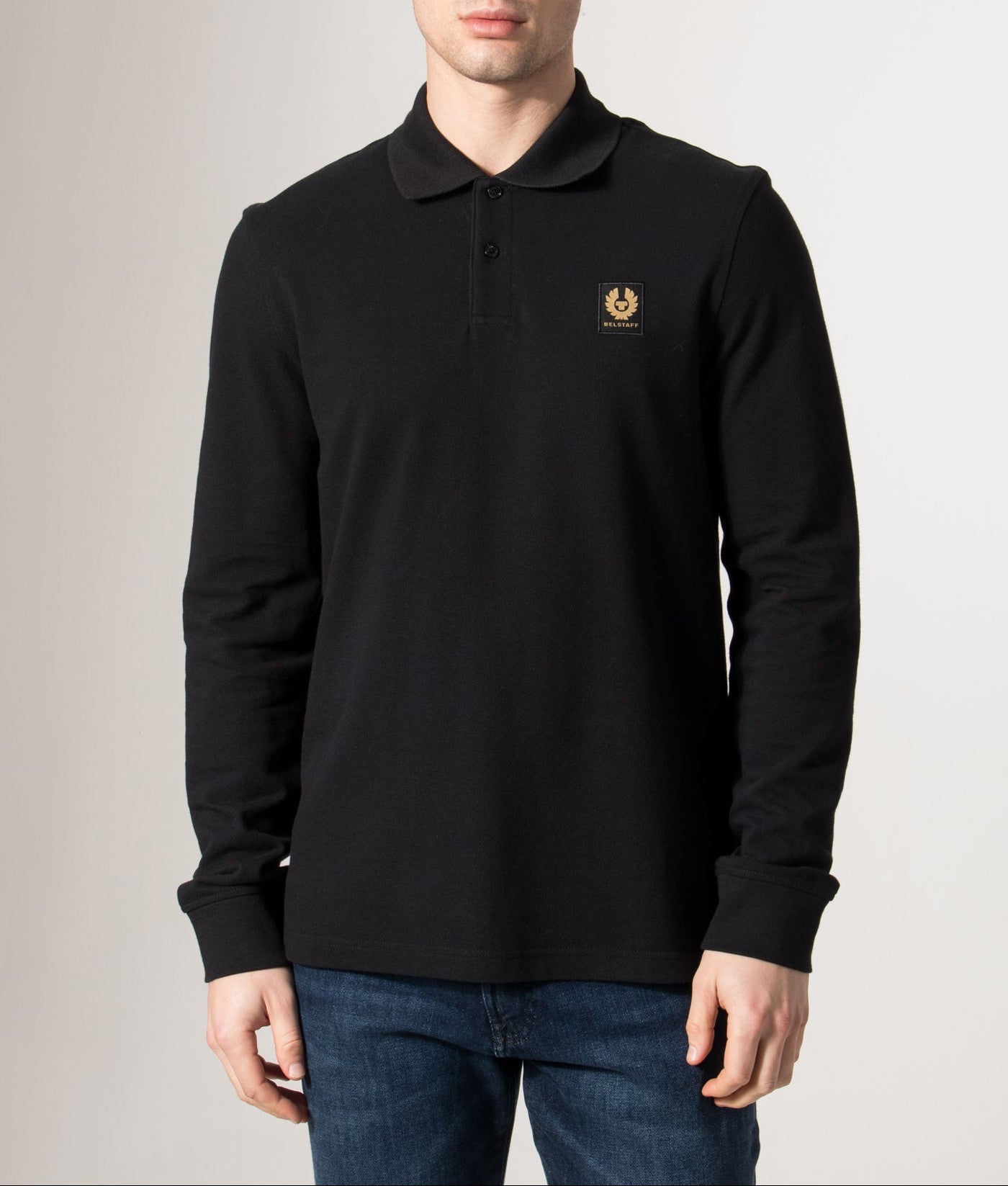 Belstaff Long Sleeve Polo Shirt Black | Belstaff | EQVVS