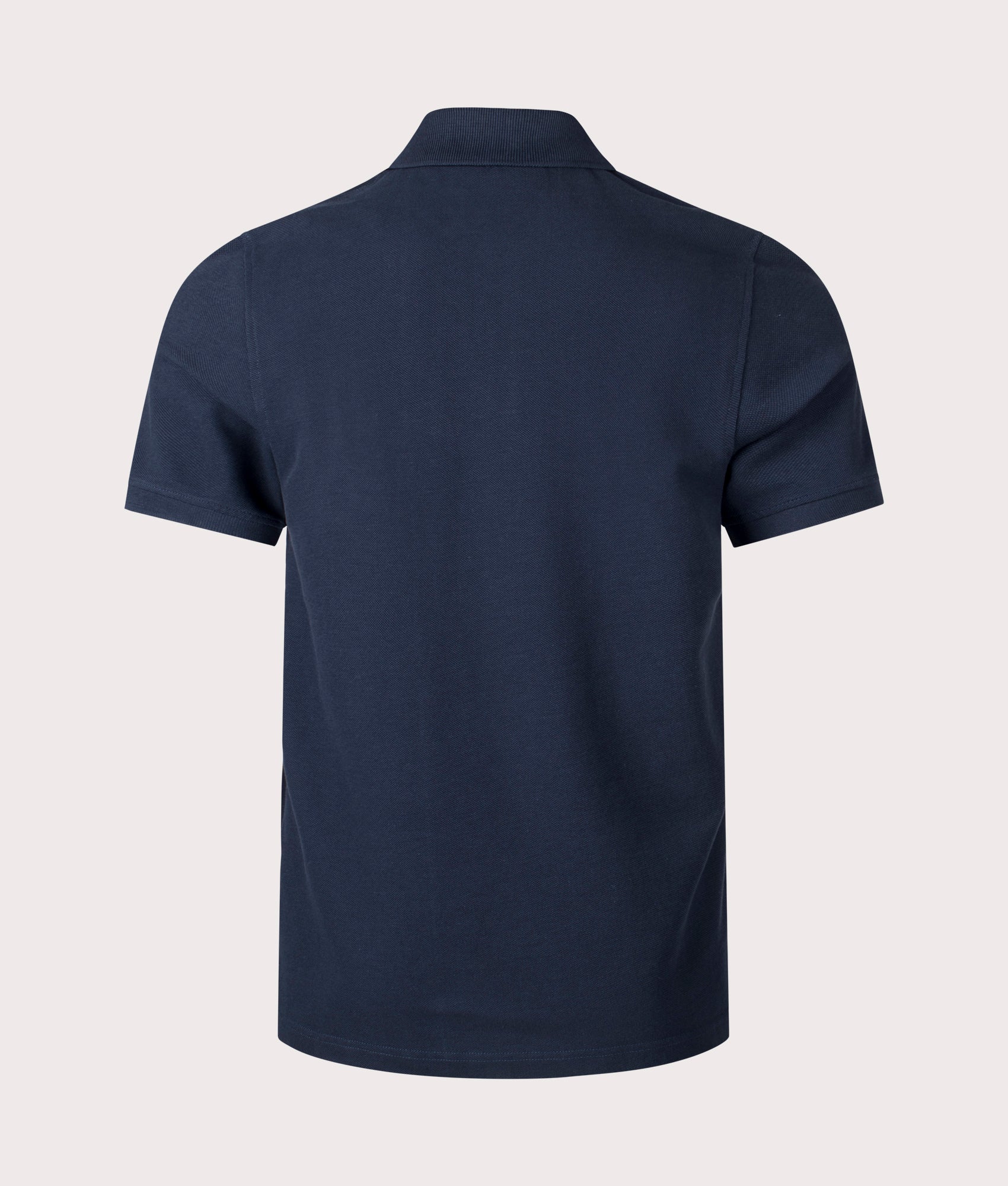 Belstaff Polo Shirt in Dark Ink Blue at EQVVS Menswear. Back shot.