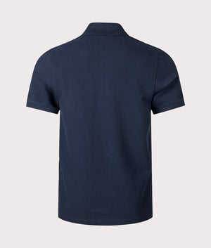 Belstaff Polo Shirt in Dark Ink Blue back Shot at EQVVS