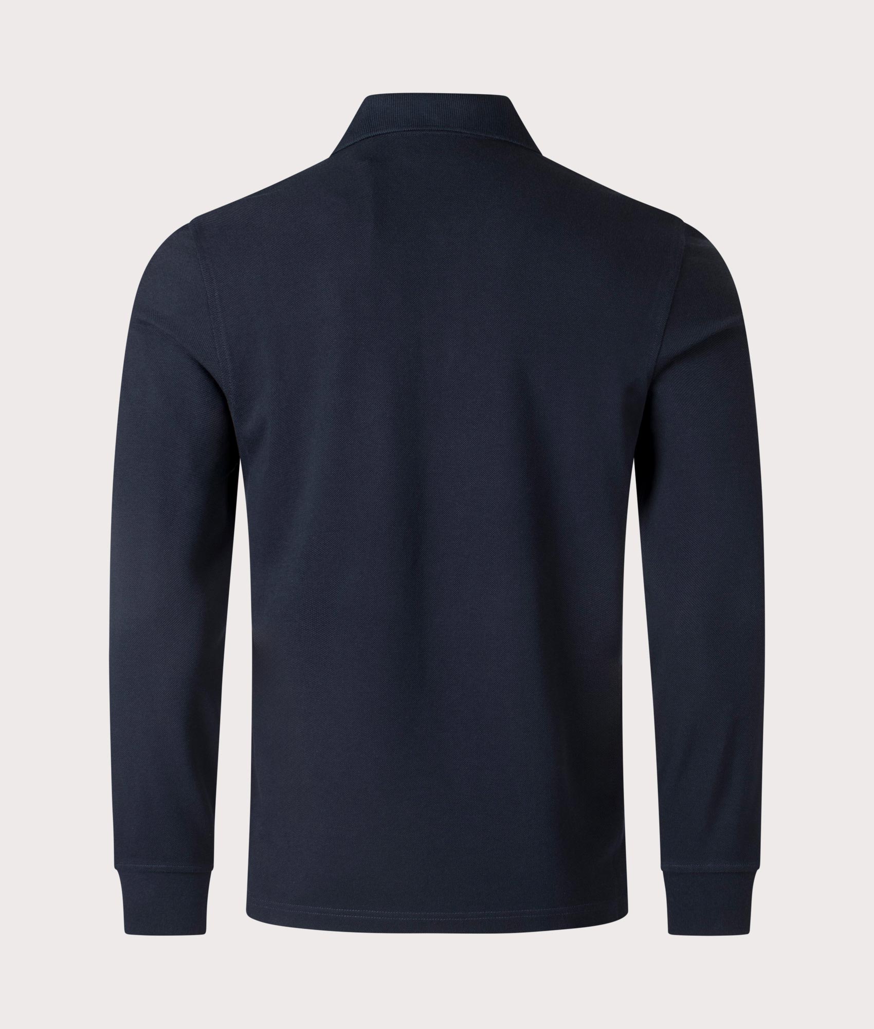 Belstaff Long Sleeve Polo Shirt in Dark Ink at EQVVS Menswear. Back shot