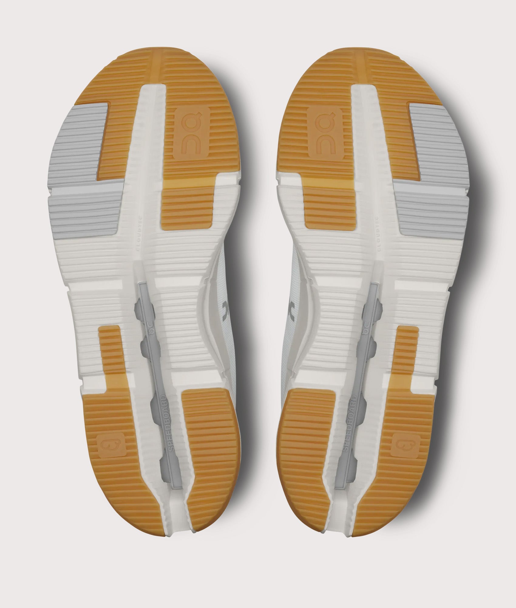On Cloudnova Form 2 Sneakers in White and Ivory at EQVVS Menswear. Tread shot.