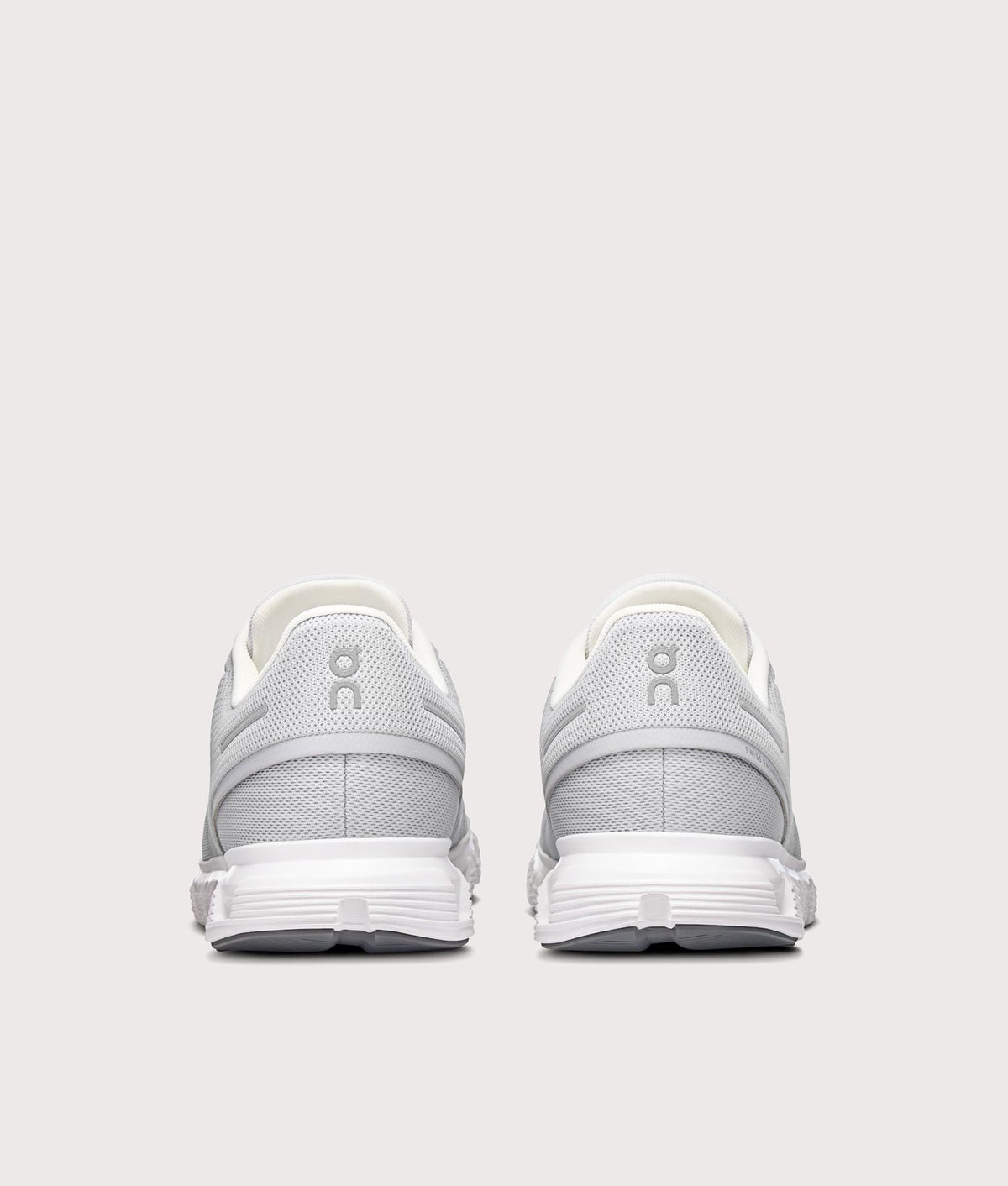 On Cloud 6 Sneakers in Glacier and White at EQVVS Menswear. Back shot.