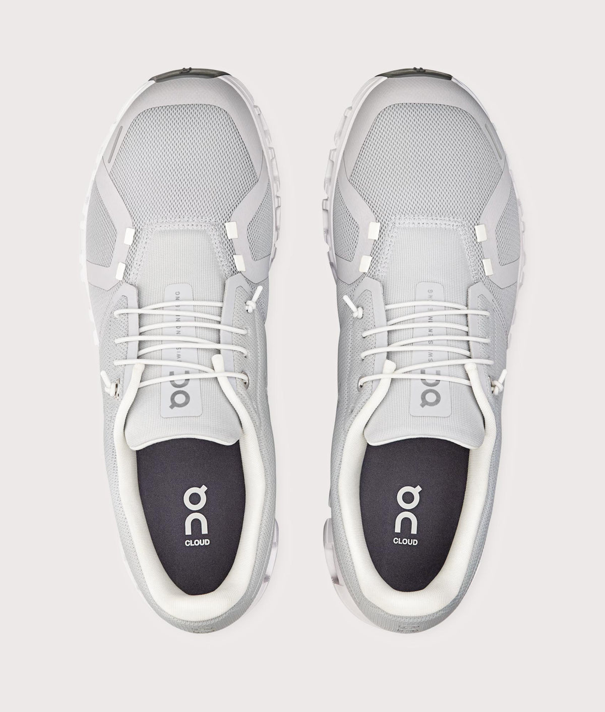 On Cloud 6 Sneakers in Glacier and White at EQVVS Menswear. Top shot.