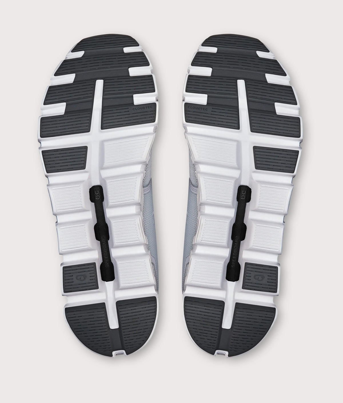 On Cloud 6 Sneakers in Glacier and White at EQVVS Menswear. Tread shot.