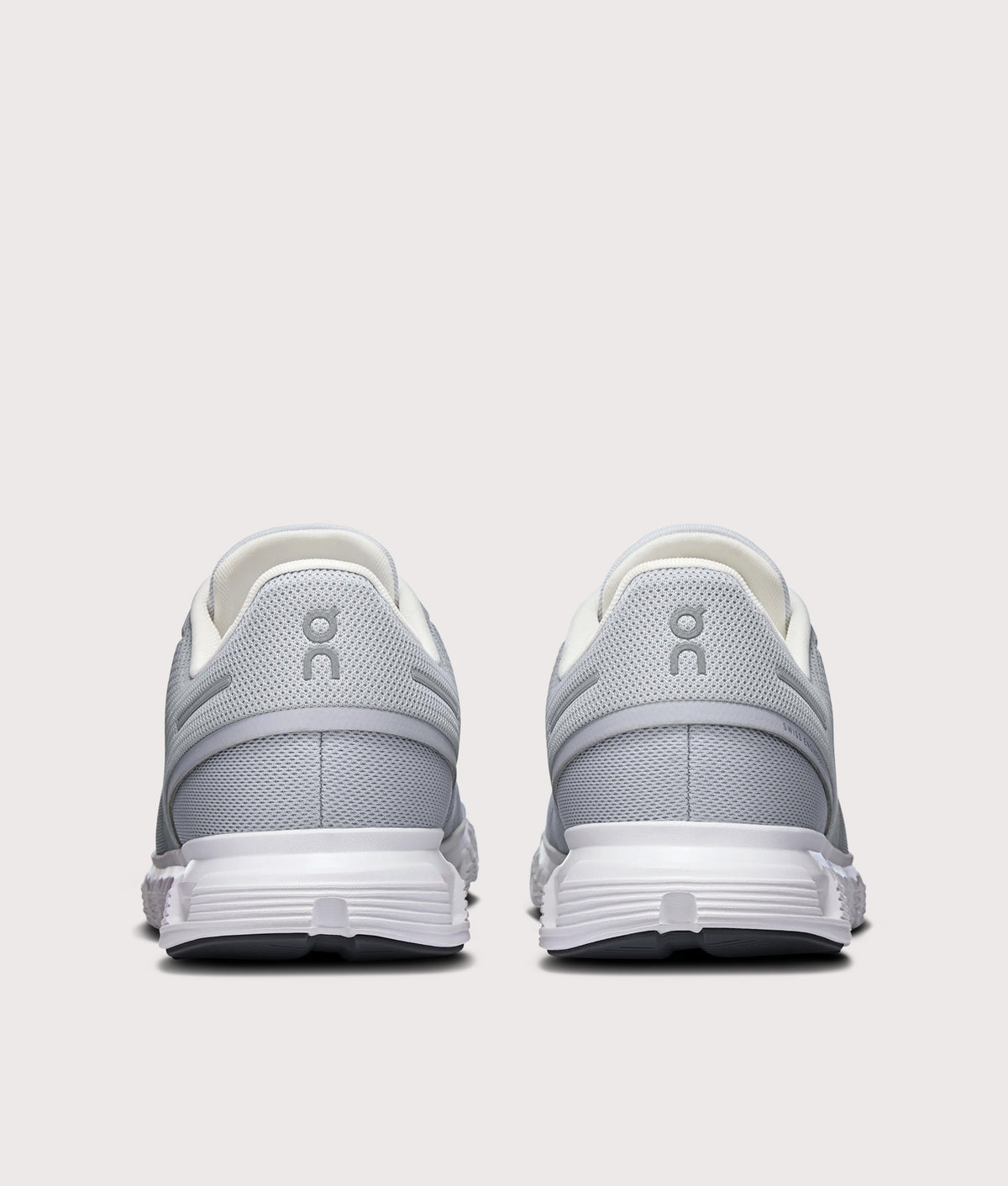 On Cloud 6 Sneakers in Glacier and White at EQVVS Menswear. Back shot.