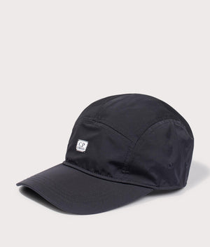 Chrome-R-Panelled-Logo-Cap-999-Black-CP-Company-EQVVS-Side-Image