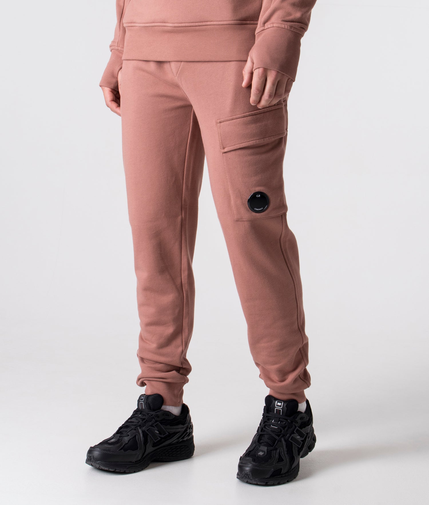 Diagonal Raised Fleece Cargo Joggers Cedar Wood, C.P. Company