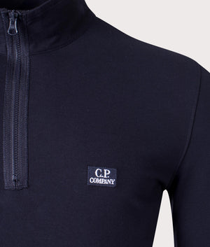 Long-Sleeve-Quarter-Zip-Stretch-Piquet-Polo-Shirt-Total-Eclipse-C.P.-Company-EQVVS