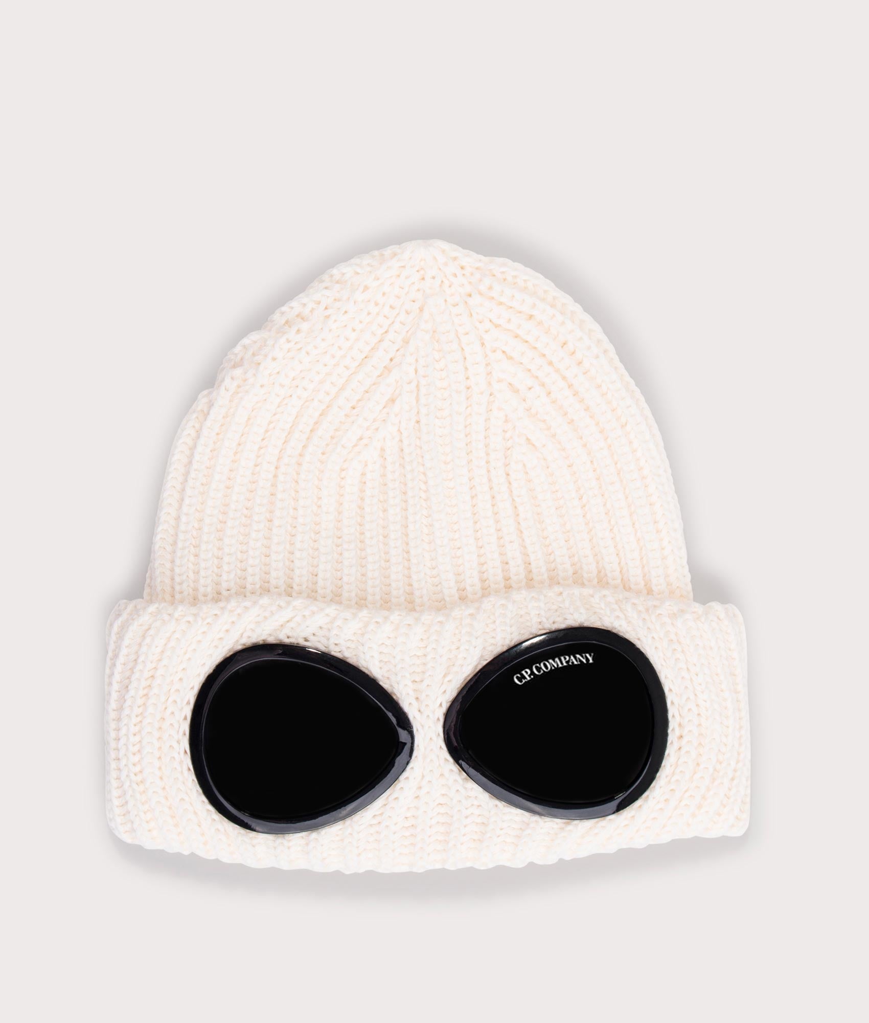 Extra-Fine-Merino-Wool-Goggle-Lens-Beanie-Gauze-White-C.P.-Company-EQVVS