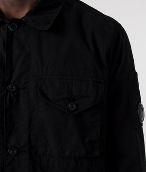 Gabardine-Buttoned-Pockets-Shirt-Black-C.P.-Company-EQVVS