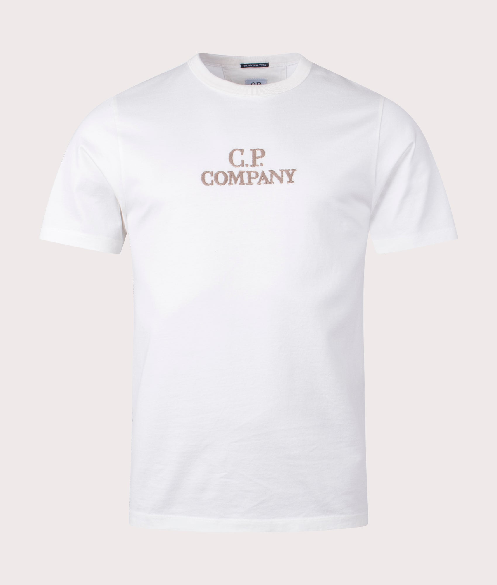 Relaxed-Fit-Mercerized-Jersey-30/2-Twisted-Logo-T-Shirt-Gauze-White-C.P.-Company-EQVVS