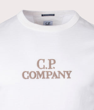 Relaxed-Fit-Mercerized-Jersey-30/2-Twisted-Logo-T-Shirt-Gauze-White-C.P.-Company-EQVVS