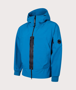 CP Company Shell-R Hooded Jacket in Ink Blue Angle Shot EQVVS
