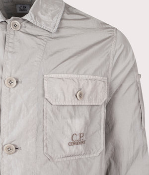 CP Company Chrome R Pocket Overshirt Grey EQVVS. Detail shot.