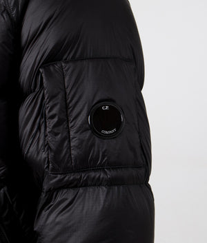 D.D. Shell Hooded Down Jacket in 999 Black | C.P. Company | EQVVS
