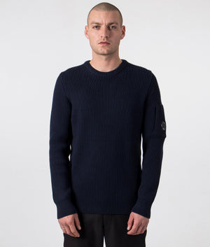 Full-Rib-Crew-Neck-Jumper-888-Total-Eclipse-CP-Company-EQVVS-Front-Image