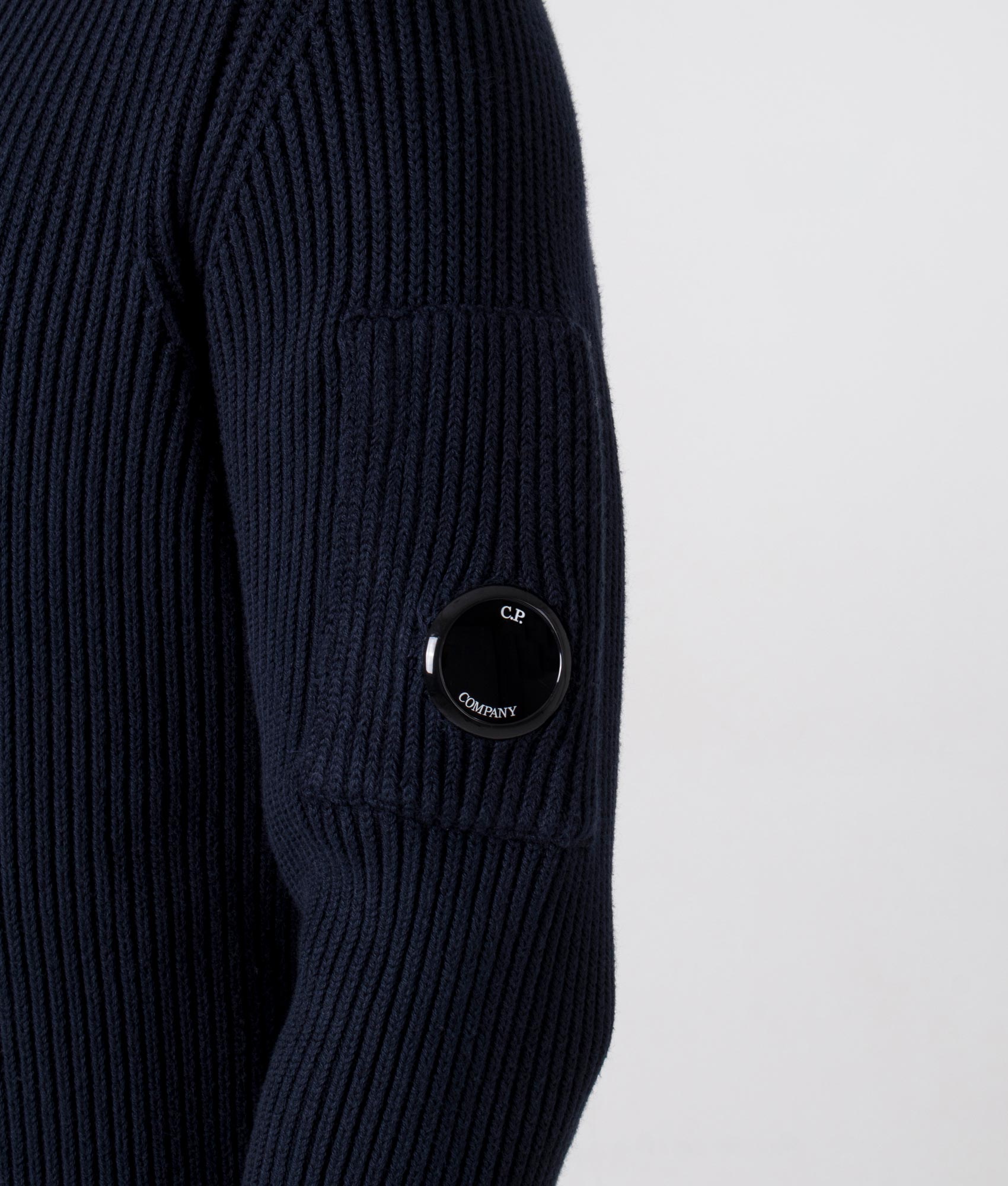 Full-Rib-Crew-Neck-Jumper-888-Total-Eclipse-CP-Company-EQVVS-Detail-Image