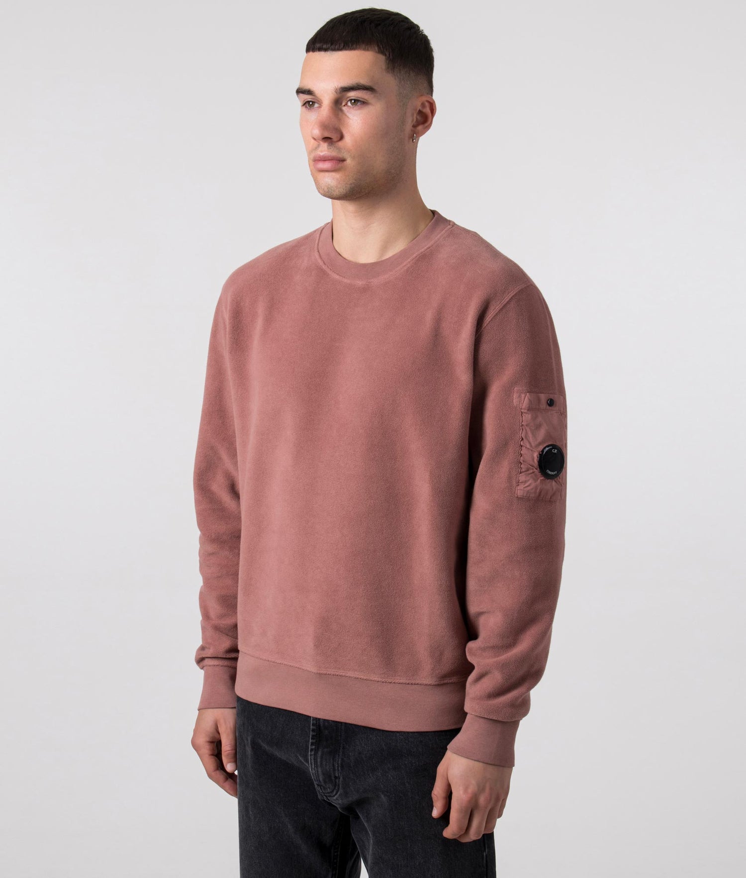 Emerized Diagonal Fleece Sweat Cedar Wood | C.P. Company | EQVVS